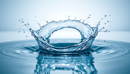 Water Crown Splashing in Liquid