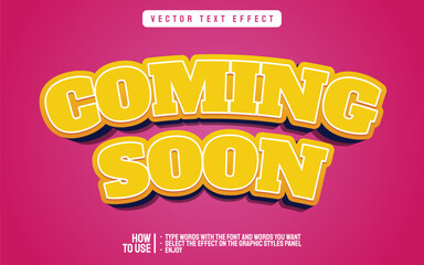 Editable Coming Soon Text Effect