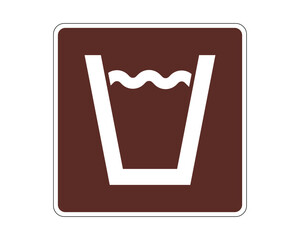 Drinking Water Indication Traffic Sign for Guiding to Potable Water Sources – High Quality Vectorial Stock Road Sign