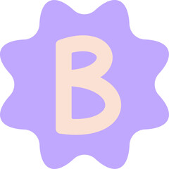 Ransom Letter B Collage Handdrawn Alphabet