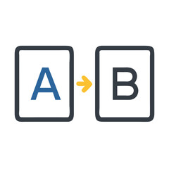 A to B Transition Illustration: Path, Conversion, and Business Strategy Concept