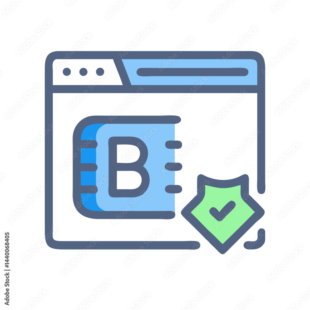 Poster browser window with secure blockchain integration: enhanced website protection concept