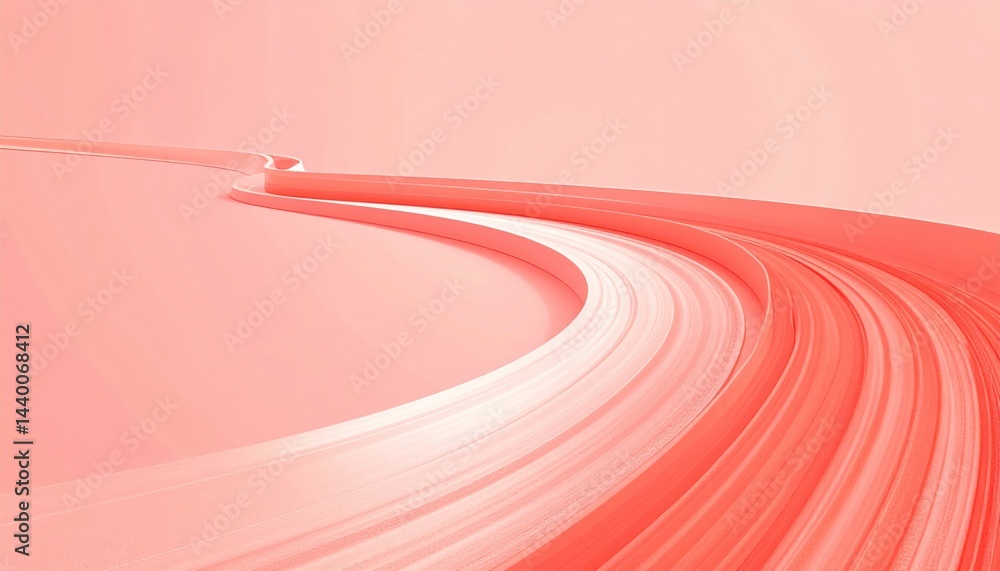 Poster dynamic red curves shaping an abstract composition digital art minimalist environment aesthetic view