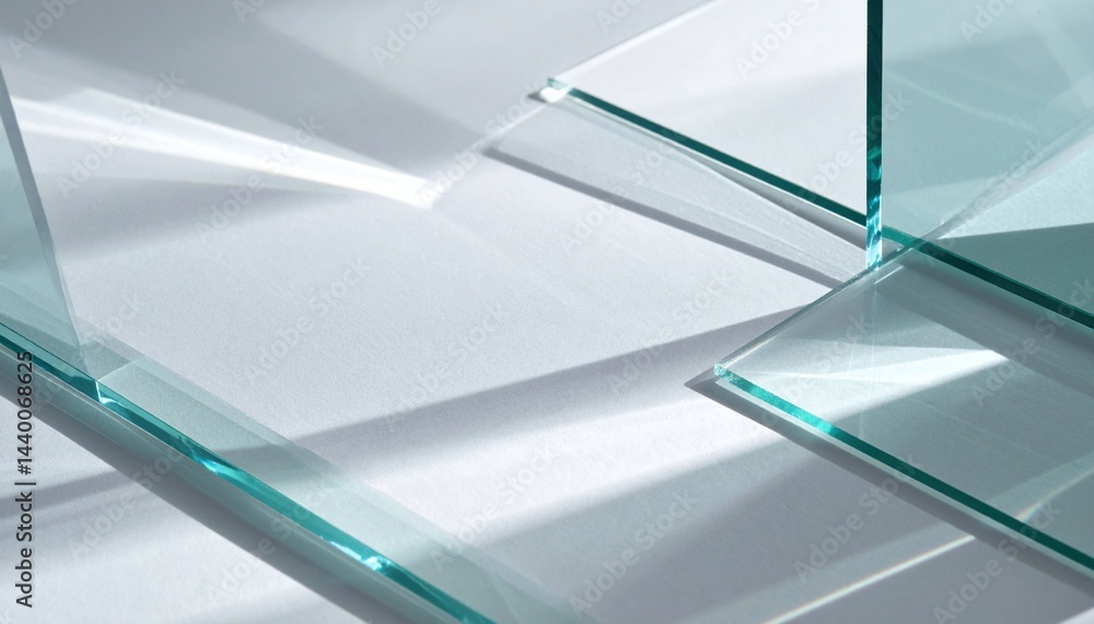 Poster creating modern glass structures architectural design visual art contemporary studio abstract perspe
