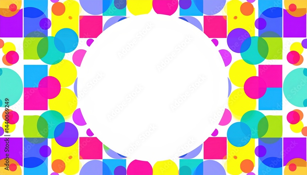 Aufkleber colorful geometric shapes displaying vibrant patterns digital art abstract environment creative view