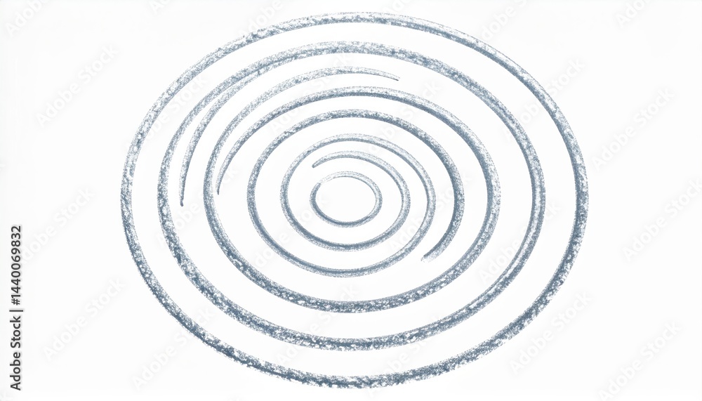 Poster exploring circular patterns studio space abstract art minimalist design top-down angle creative conc