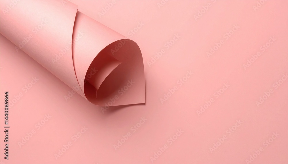 Aufkleber creative paper roll art display studio workspace photography minimalist setting close-up view design