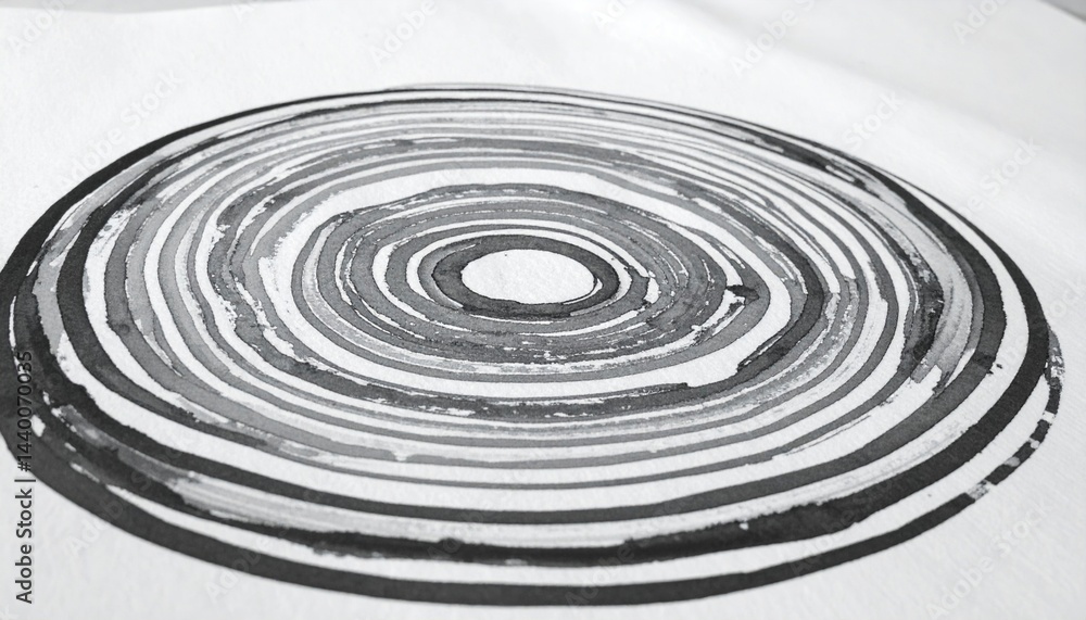 Poster artistic circle patterns studio graphic design minimalist environment top-down view creative concept