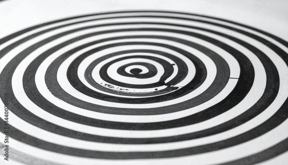 Poster dynamic spiral patterns artistic exploration graphic design studio setting close-up view visual conc