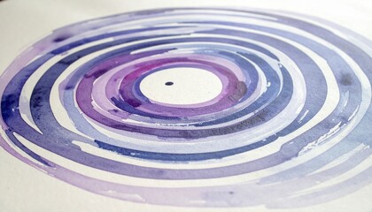 Artistic watercolor spiral design studio abstract artwork creative environment top-down view visual depth and flow