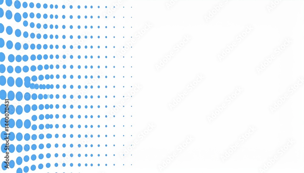 Poster dynamic blue dots displaying visual patterns abstract graphic art digital design environment creativ