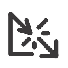 Compress Arrows Icon: Reduce Size, Combine, Integrate, Shrink, Merge