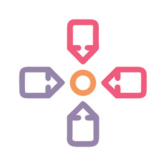 Directional Pad with Arrows - Digital Icon for Games and Navigation