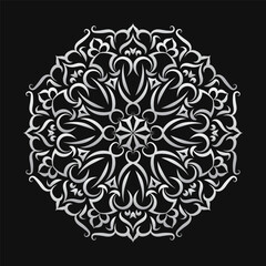 ornamental round decoration, mandala design