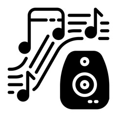 speaker icon, glyph icon style