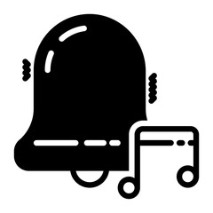 Bell icon, glyph icon style
