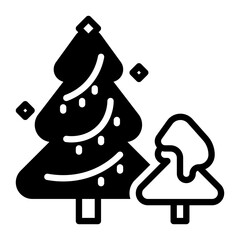 Christmas Tree icon, glyph icon style