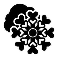 snowflake icon, glyph icon style