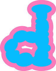 Ransom Letter D Collage Handdrawn Alphabet