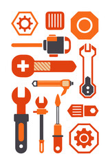  Innovative Assembly Tools Icon Set