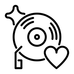DJ icon, line icon style