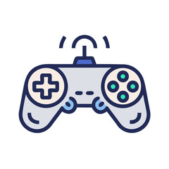Wireless Controller Icon: Video Game Gaming Concept, Entertainment Technology