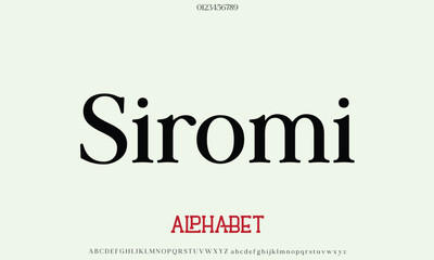 Luxury TBJ Siromi lite Regular alphabet letters font for logo