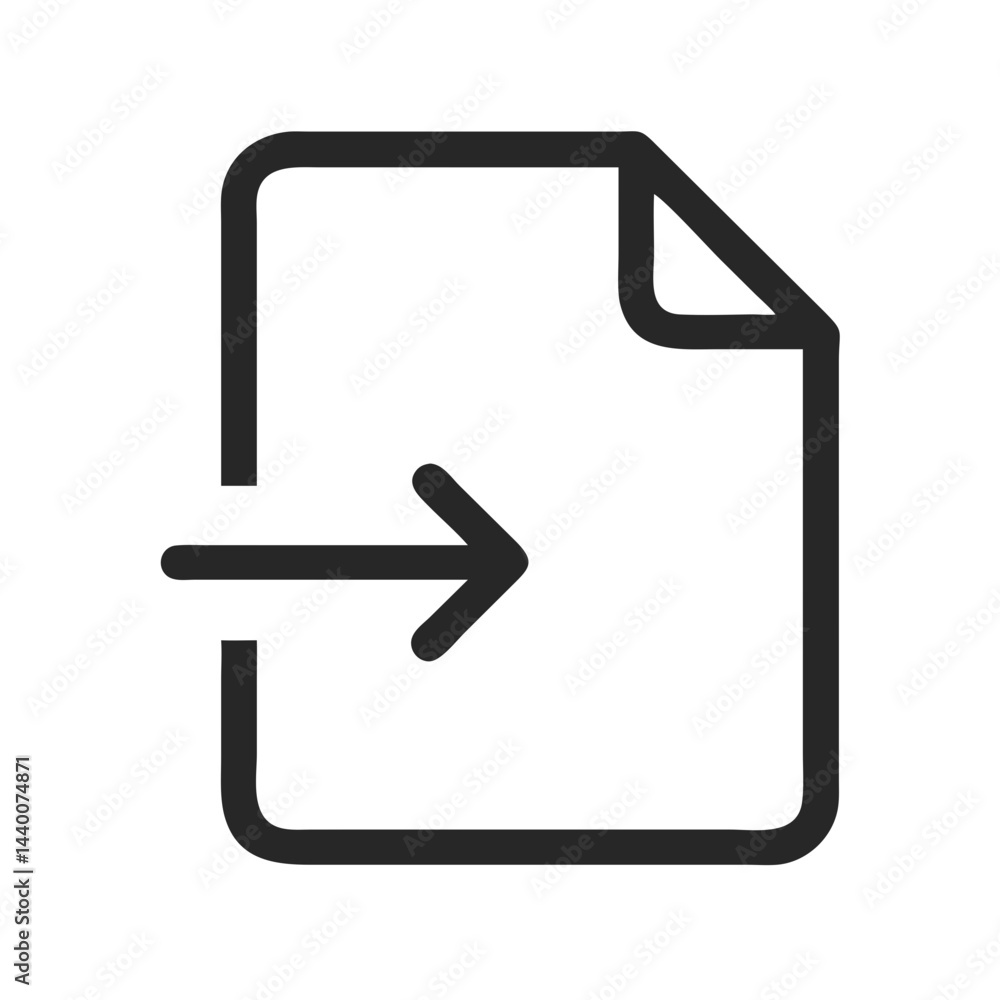 Poster import file icon - data transfer, document upload symbol illustration