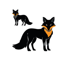 black fox silhouette