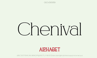 Luxury Soora Chenival alphabet letters font for logo