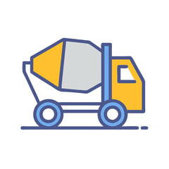  Modern Concrete Mixer Illustration