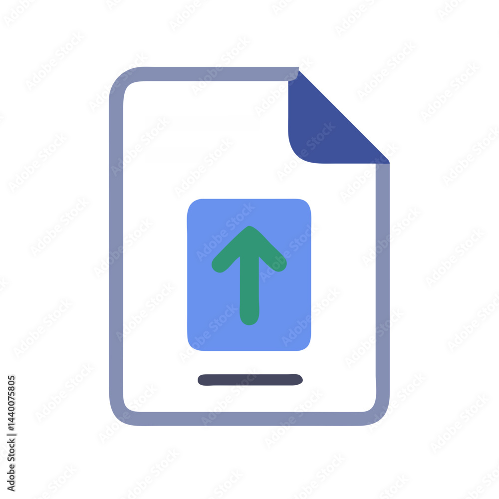 Poster simple file upload icon, data transfer, document submission, web interface symbol