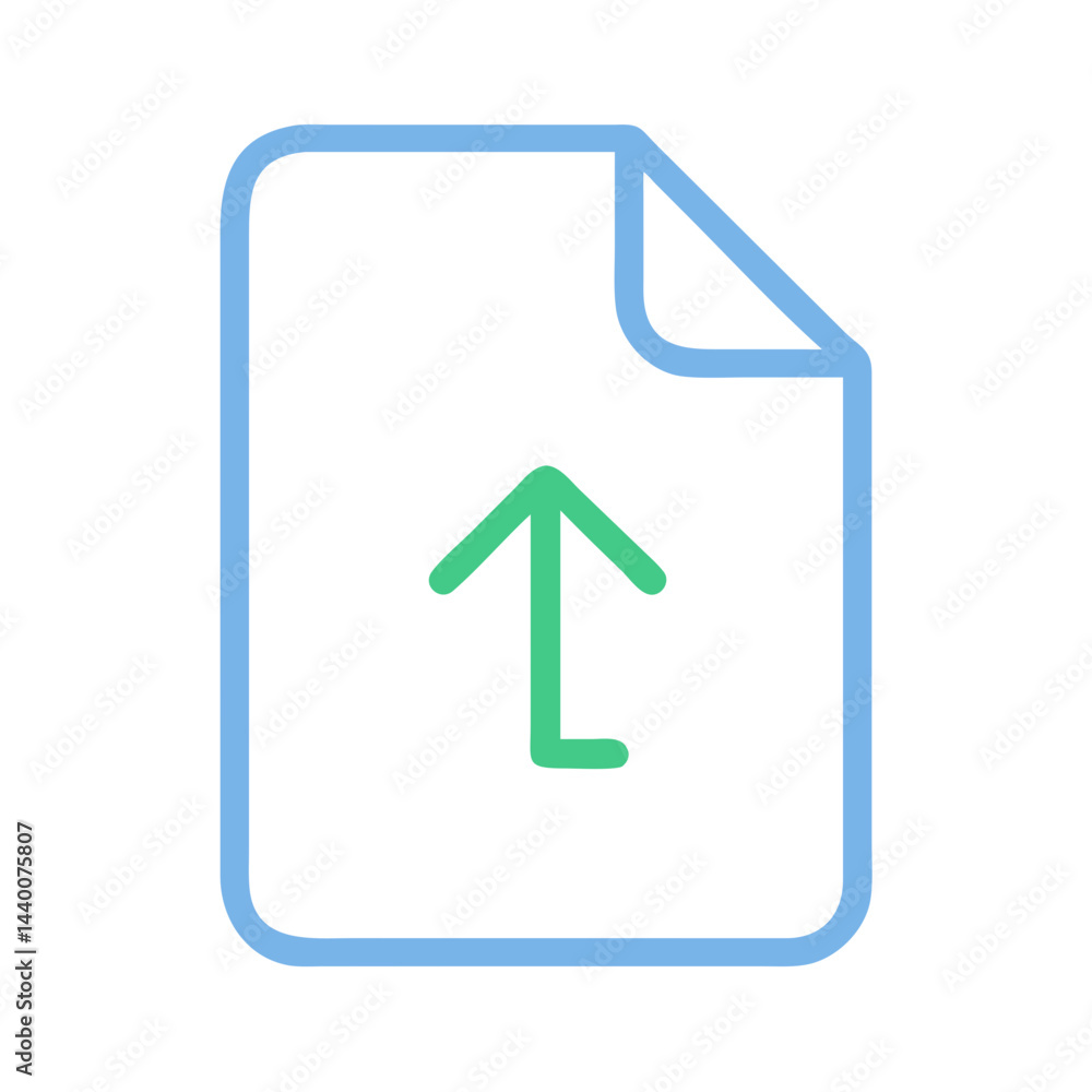 Poster file upload icon with green arrow on black background - digital asset