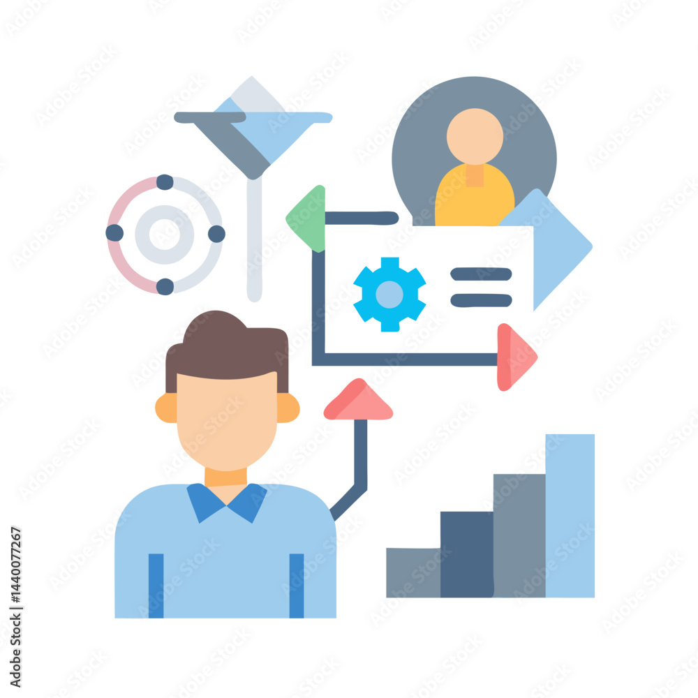 Poster data analysis and business intelligence: illustration of analytics and reporting methods