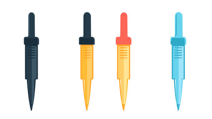 Fototapeta premium Colorful Pipettes Set: Lab Equipment Illustration