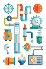  Dynamic HVAC Tools Icon Set