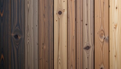 Fototapeta premium ombre effect wooden planks with an ombre effect, transitioning smoothly from dark to light shades of the same color.