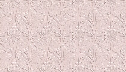 Elegant floral embossed wallpaper design interior space texture pattern soft color aesthetic view home decor concept for enhanced ambiance