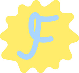 Ransom Letter F Collage Handdrawn Alphabet