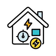 Abstract Electrical Concept: Timer, Energy, and Geometry on Black Background