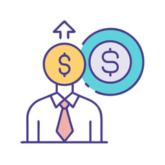 Financial growth and investment strategy: An upward arrow leading to wealth accumulation