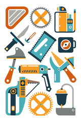  Comprehensive Metal Cutting Tools Icon Set