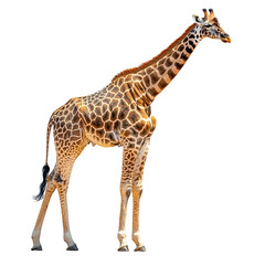 Fototapeta premium giraffe isolated on white PNG isolated on transparent background
