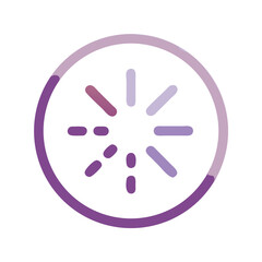 Loading Circle with Purple Gradient on Black Background Design Element