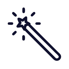 Magic Wand Icon Symbol for Design and Creative Projects on Dark Background