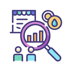 Market Analysis and Trend Insights: Data Driven Business Strategy Icon