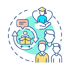 Career Development and Progression Icon: Training, Support, and Job Advancement