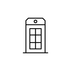 Phone booth, telephone icon sign