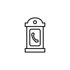 Phone booth, telephone icon sign
