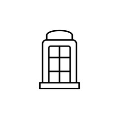 Phone booth, telephone icon sign